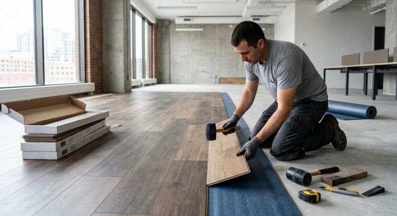 Our team working on Flooring Service projects in Port Clinton, OH