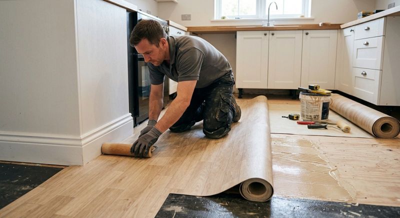 Sheet Linoleum Installation in Bellevue, OH