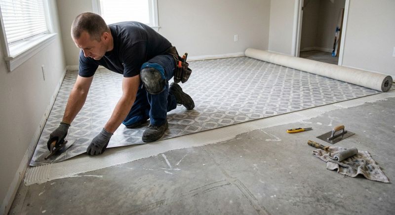 Sheet Vinyl Installation in Milan, OH